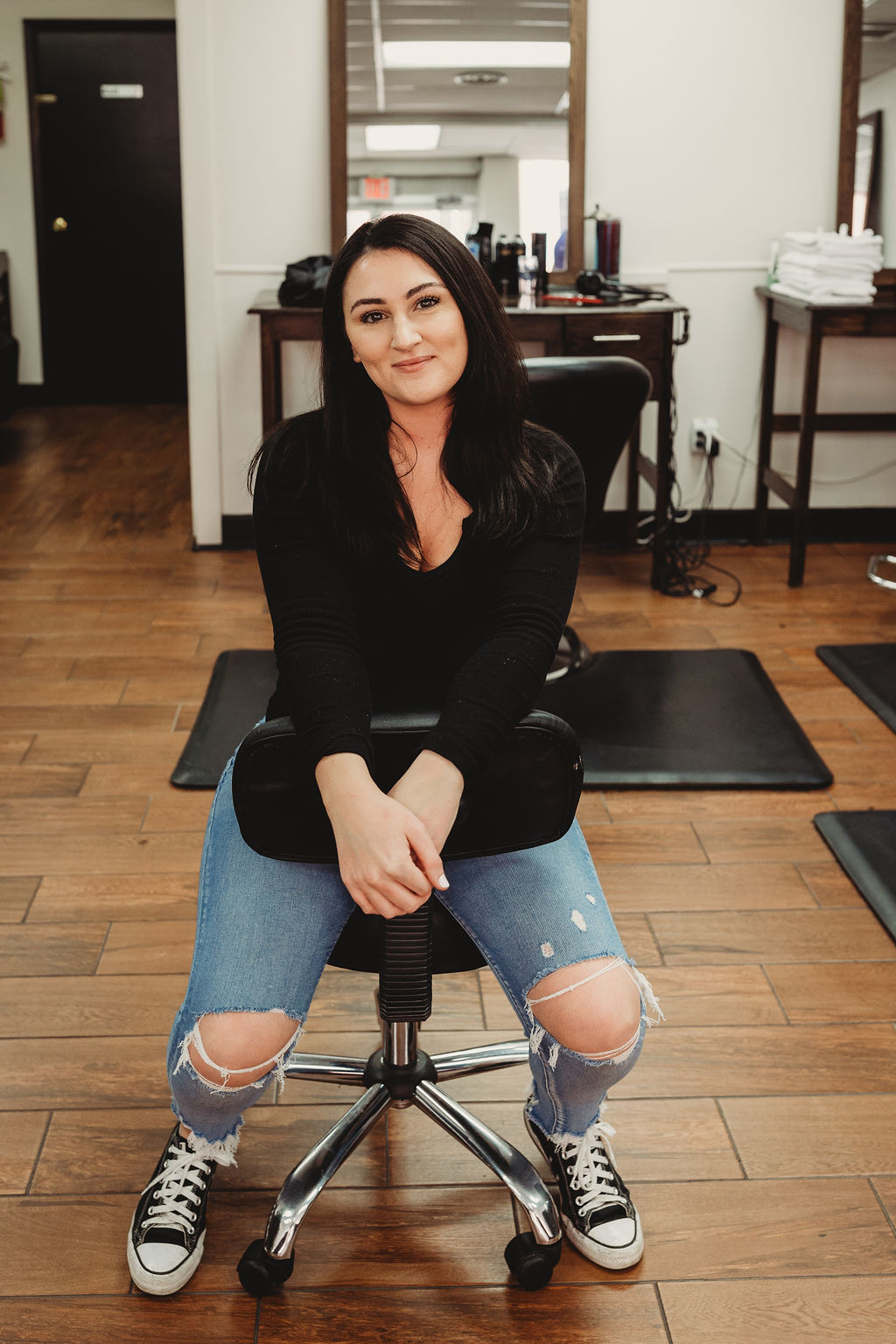 Hair stylist portrait at The Gentleman's Salon in State College, PA
